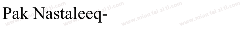 Pak Nastaleeq字体转换